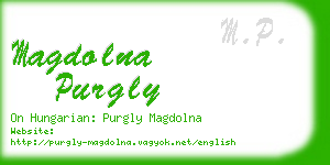 magdolna purgly business card